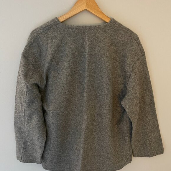 Zara Gray Relaxed Wool Sweater Womens USA XS - Picture 2 of 6